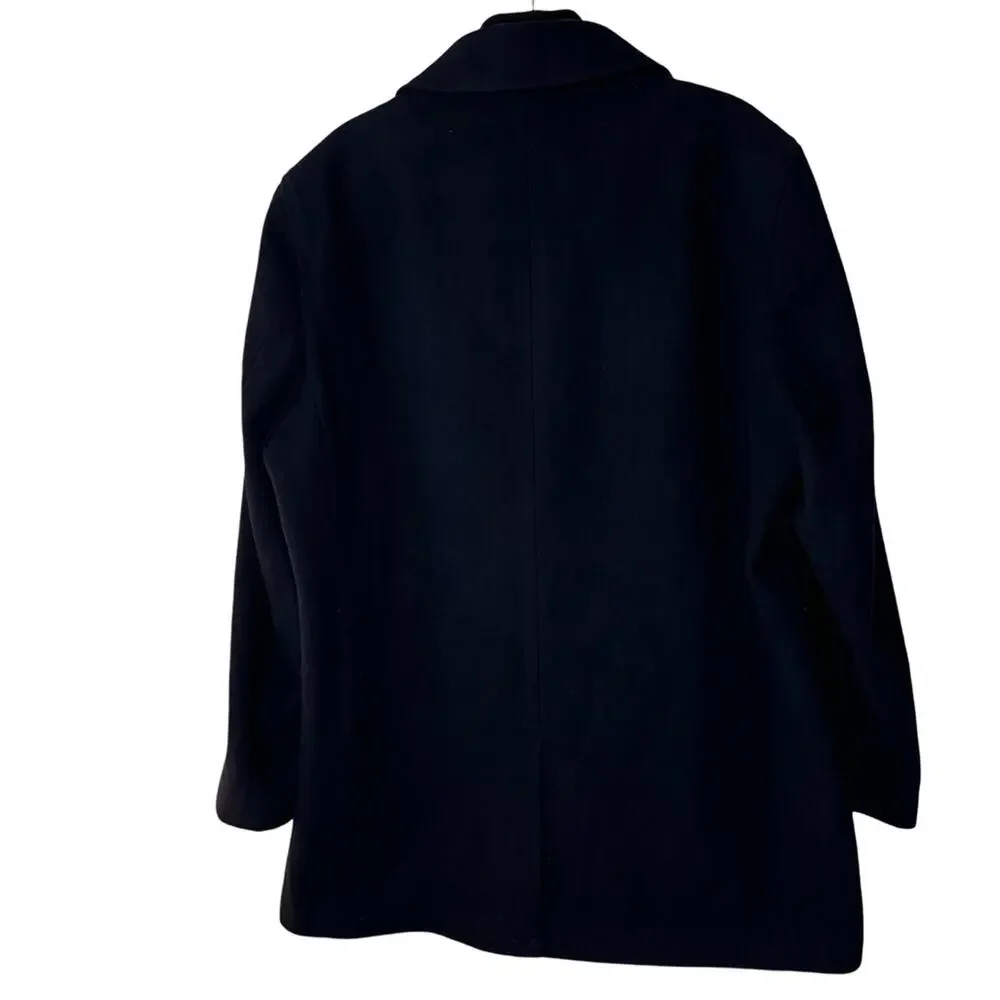 Cole Haan Wool Plush Car Coat - Navy Size XL